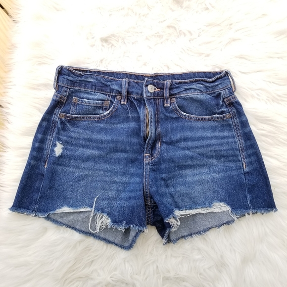 American Eagle Denim Distressed Tomgirl Shorts 4 - Picture 3 of 14